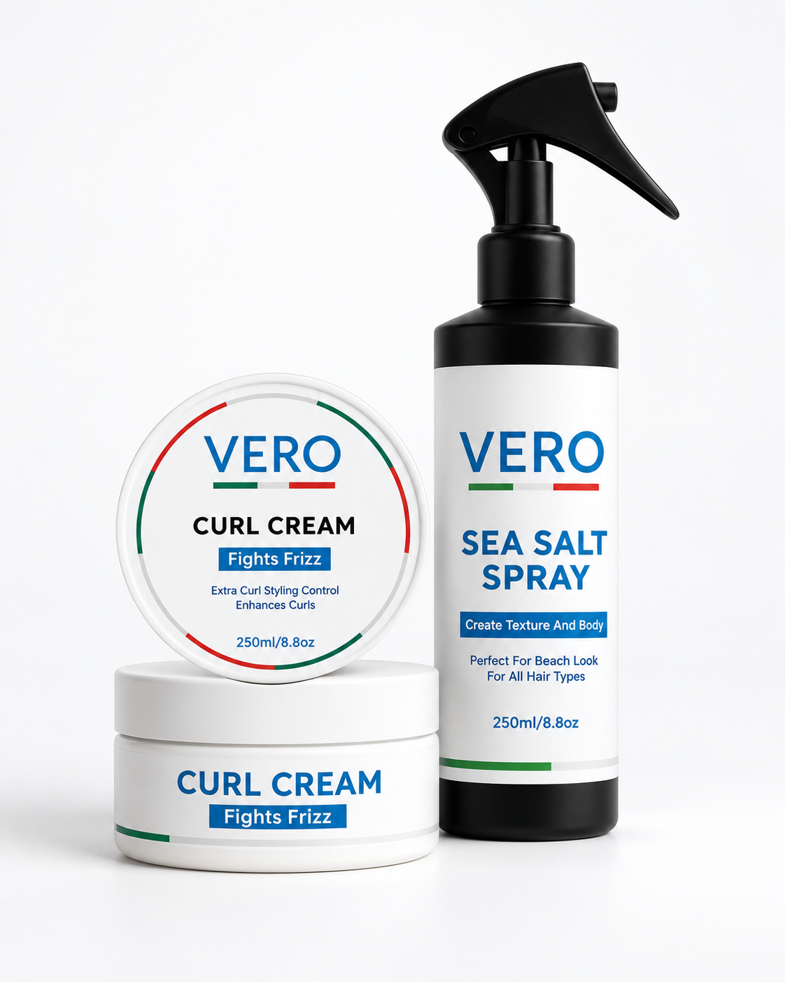 VERO Curl Definition Bundle - Curl Cream and Sea Salt Spray